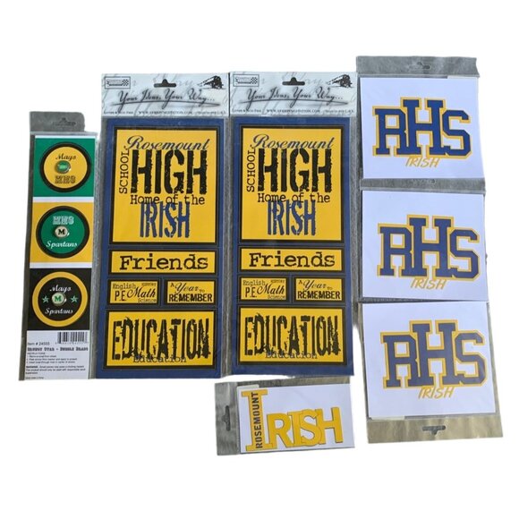 Rosemount High School Irish Stickers & Decals Assorted School Spirit Designs - Picture 1 of 10